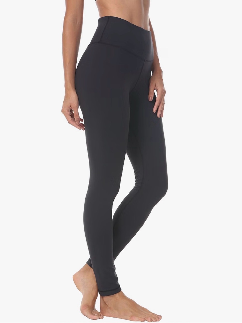 Everyday High-Waist Black Leggings — Sleek Support